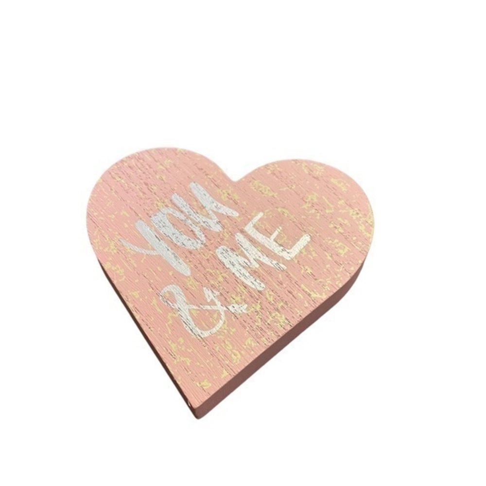 You & Me Wood Heart Photo Holder